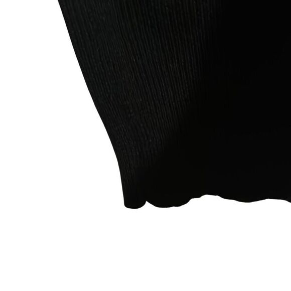 Pure Sugar Black V-neck Acrylic Wool Ribbed Trim Bodycon Sweater Dress Ladies XS - Picture 6 of 8